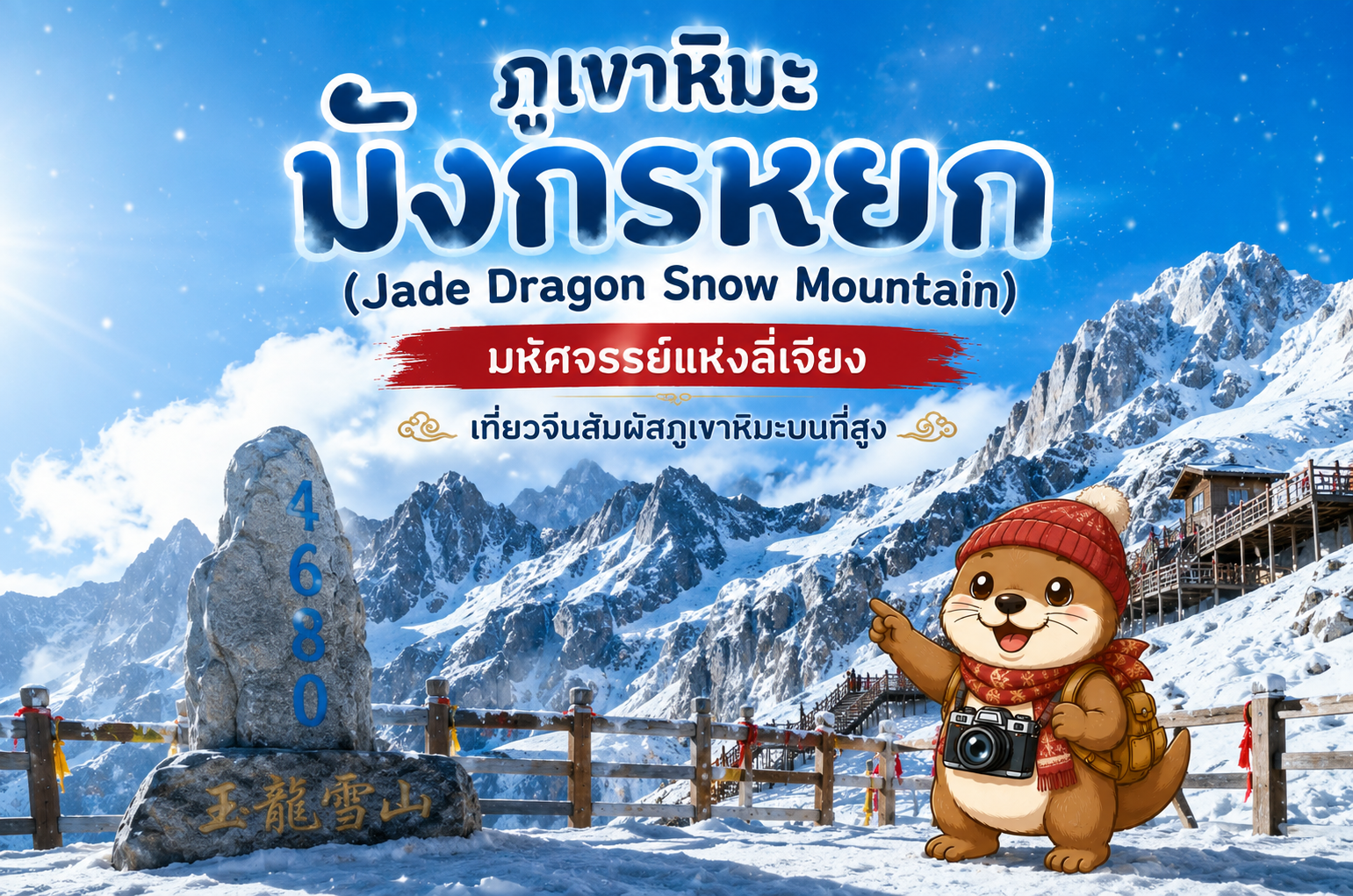 ภูเขาหิมะมังกรหยก (Jade Dragon Snow Mountain) มหัศจรรย์แห่งลี่เจียง เที่ยวจีนสัมผัสภูเขาหิมะบนที่สูง