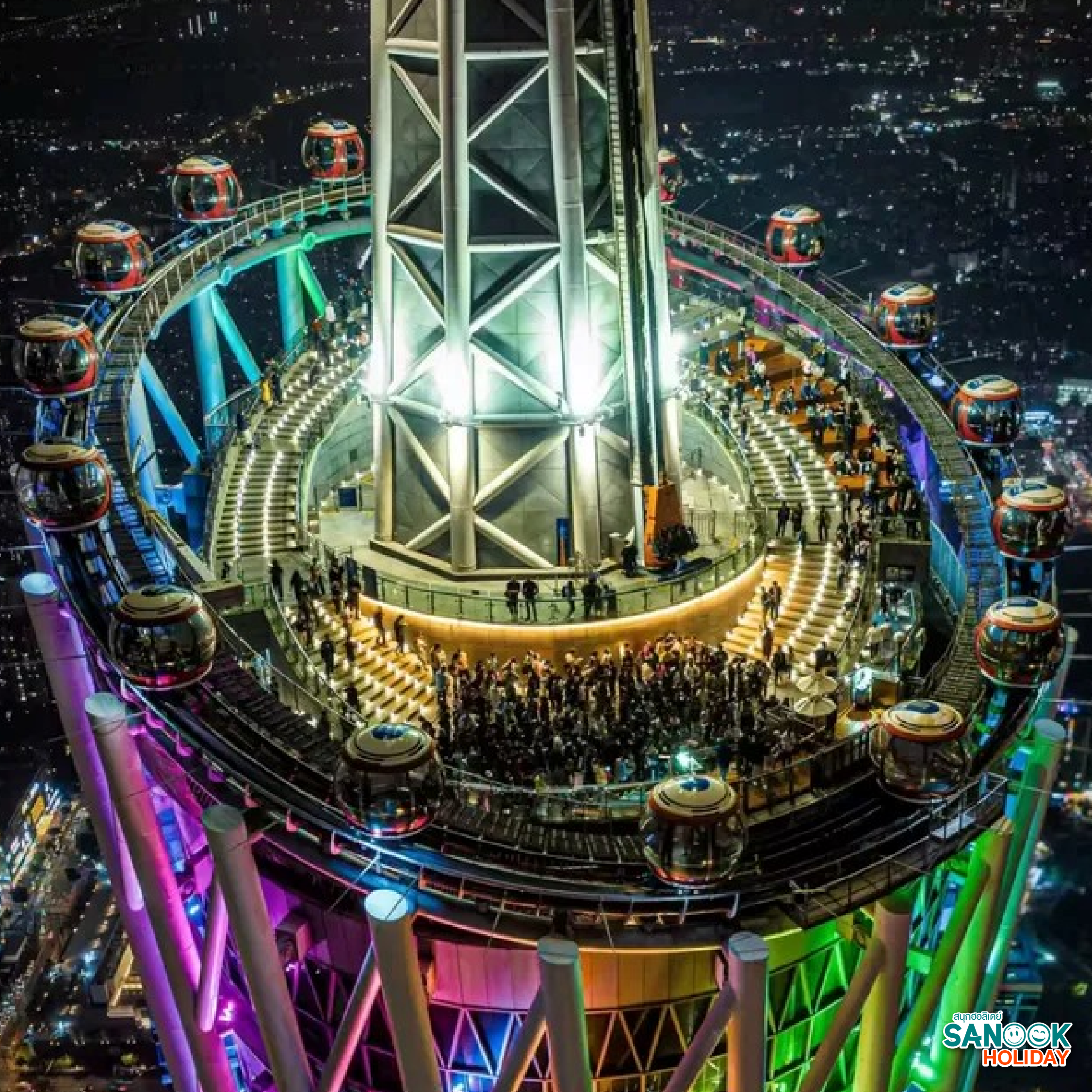 Bubble Tram Canton Tower กวางโจว รถรางลอยฟ้า