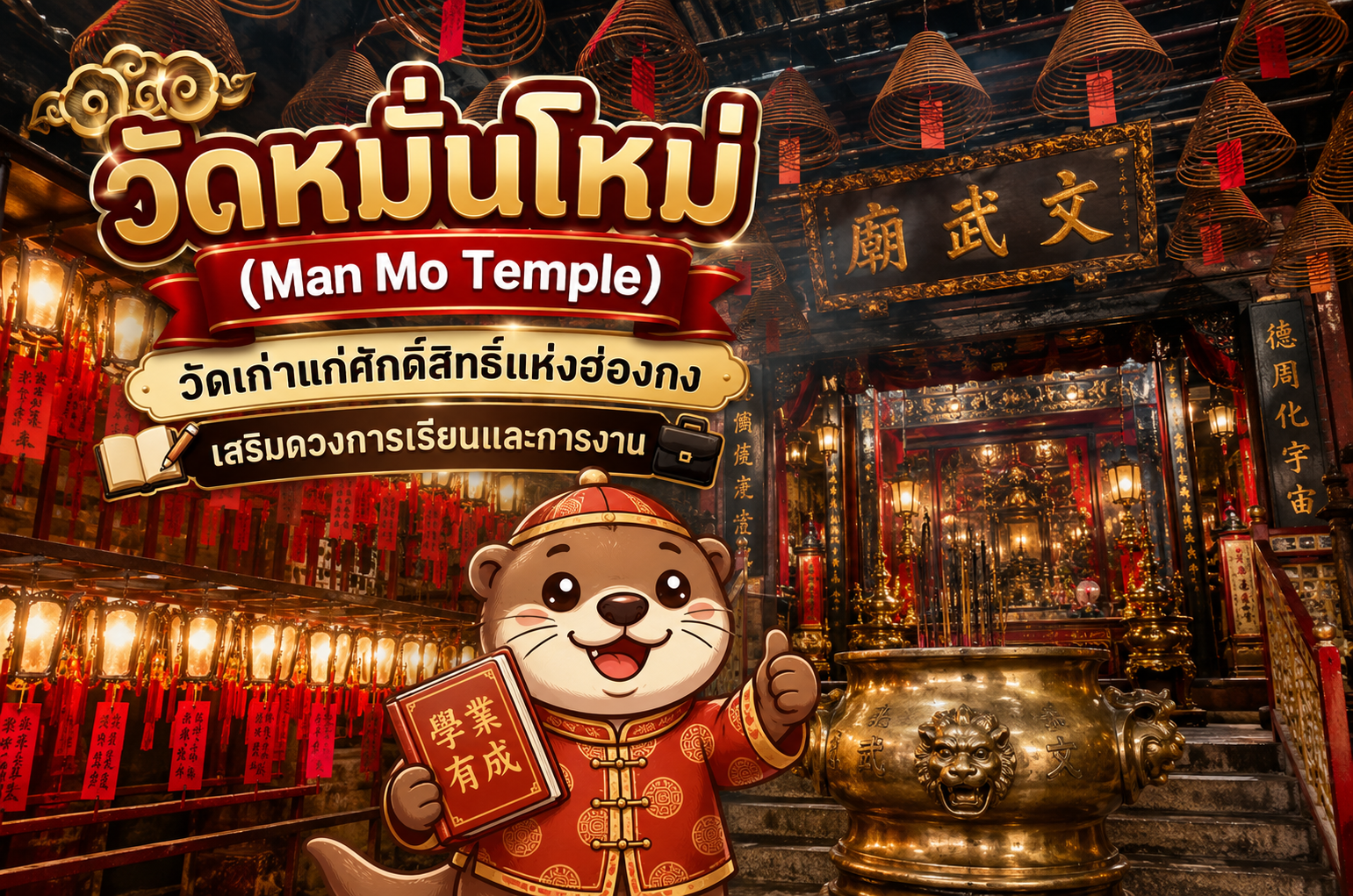 วัดหมั่นโหม่ (Man Mo Temple) วัดเก่าแก่ศักดิ์สิทธิ์แห่งฮ่องกง เสริมดวงการเรียนและการงาน