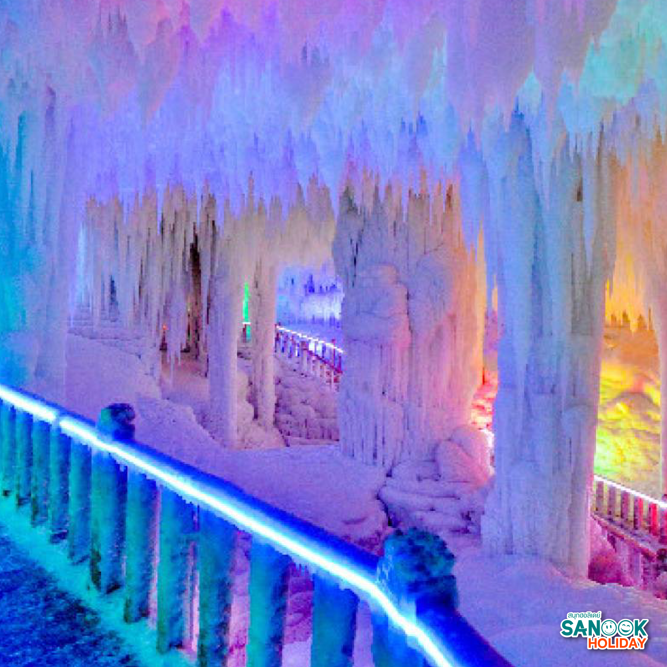 ถ้ำน้ำแข็งหมื่นปี Wannian Ice Cave ซานซี