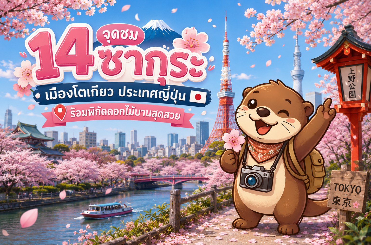 14 จุดชมซากุระ เมืองโตเกียว ประเทศญี่ปุ่น รวมพิกัดดอกไม้บานสุดสวย