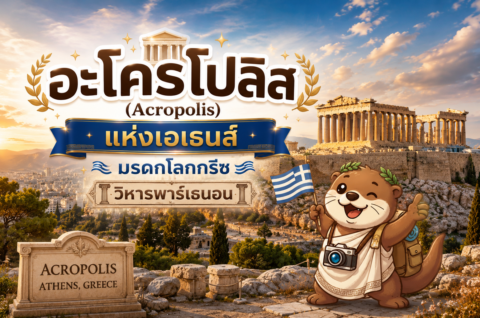 อะโครโปลิส (Acropolis) แห่งเอเธนส์ มรดกโลกกรีซ วิหารพาร์เธนอน