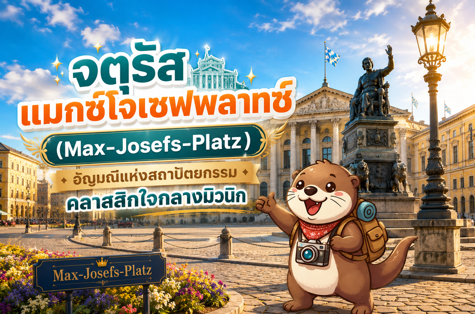 จัตุรัสแมกซ์โจเซฟพลาทซ์ (Max-Joseph-Platz) อัญมณีแห่งสถาปัตยกรรมคลาสสิกใจกลางมิวนิก