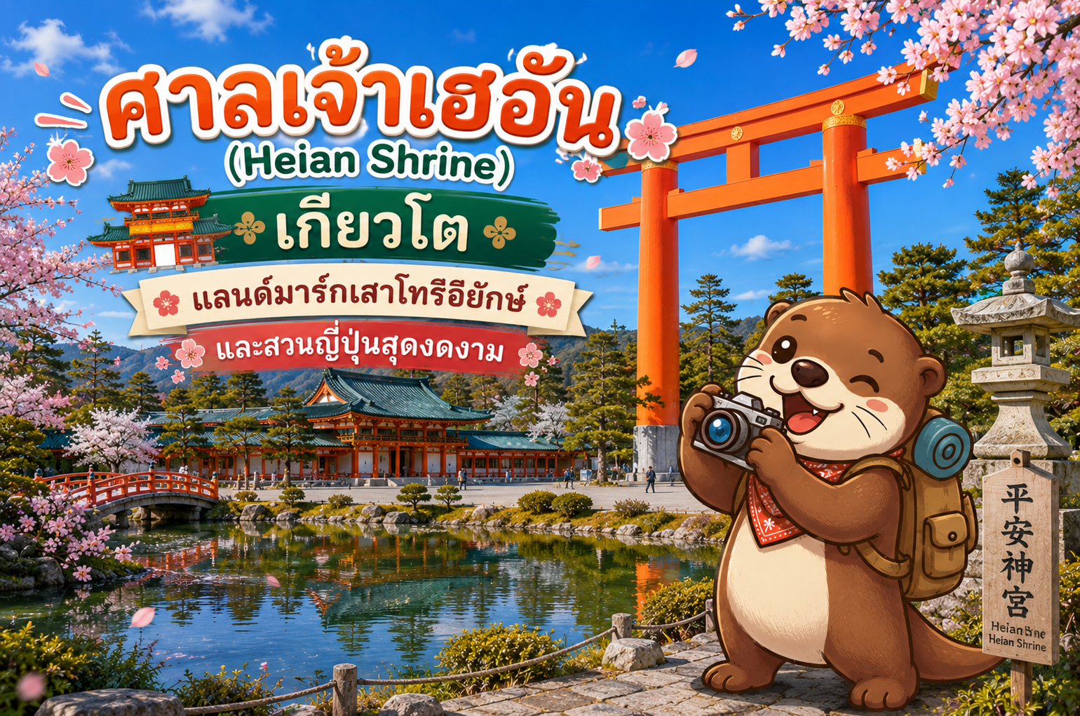 ศาลเจ้าเฮอัน (Heian Shrine) เกียวโต แลนด์มาร์กเสาโทริอิยักษ์และสวนญี่ปุ่นที่ไม่ควรพลาด