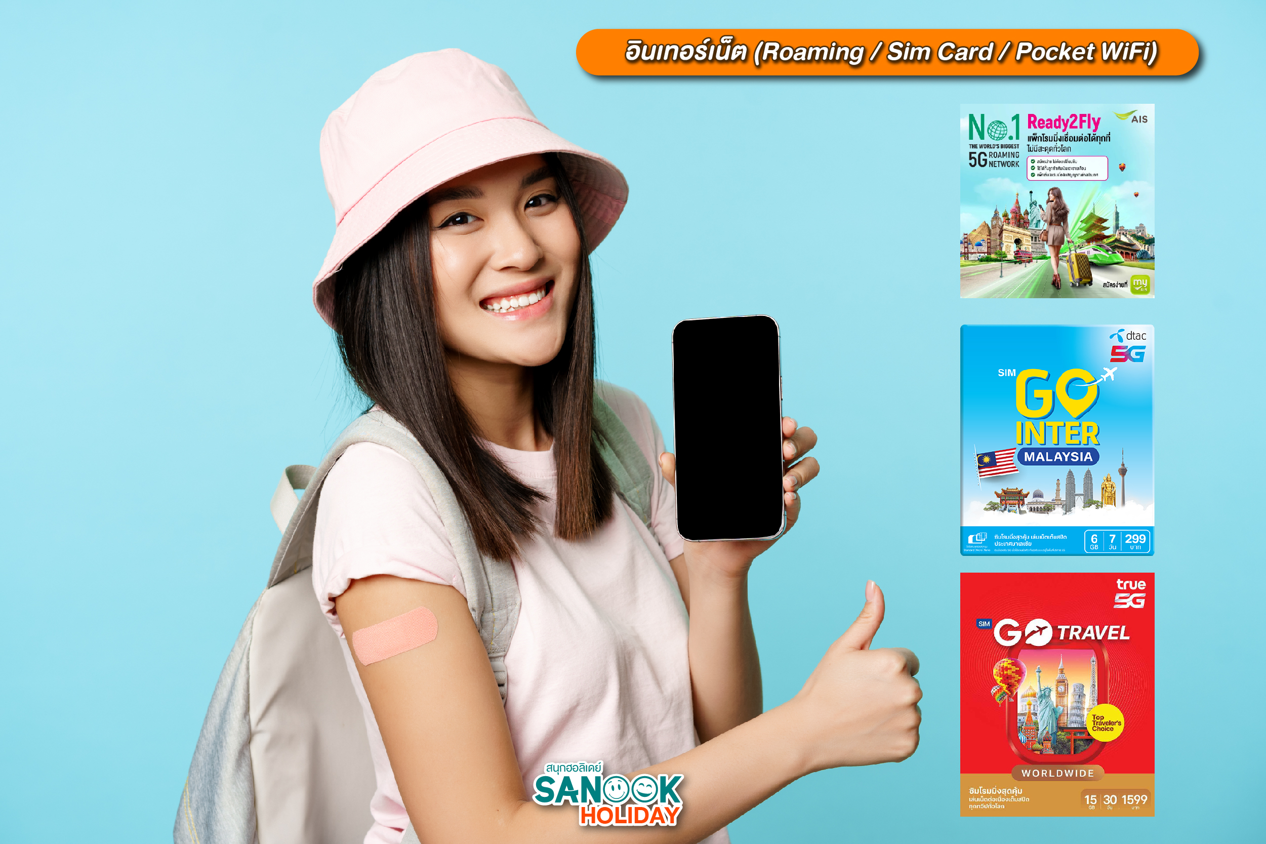 อินเทอร์เน็ต (Roaming / Sim Card / Pocket WiFi)