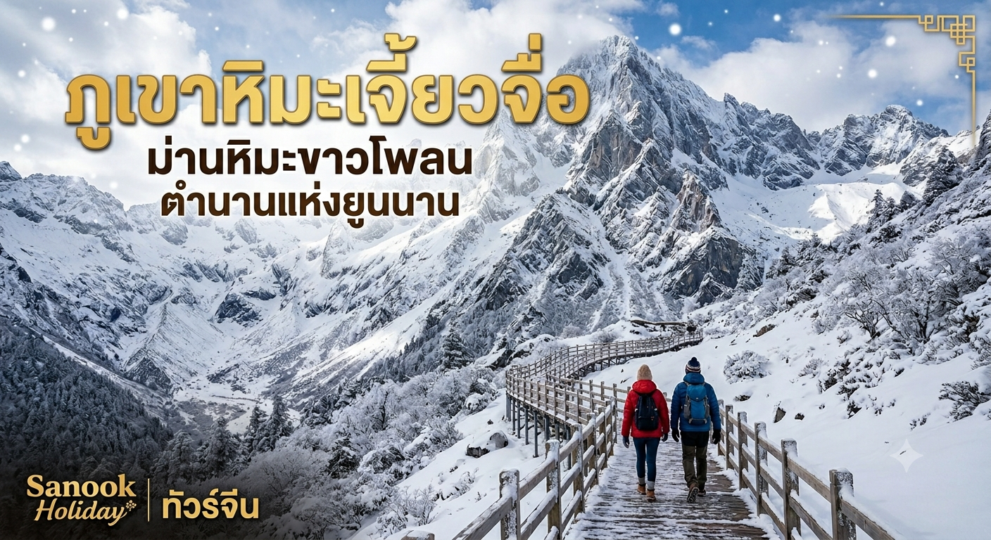 ภูเขาหิมะเจี้ยวจื่อ (Jiaozi Snow Mountain - 轿子雪山) มหากาพย์ศิลาครามพรมหิมะขาวโพลน