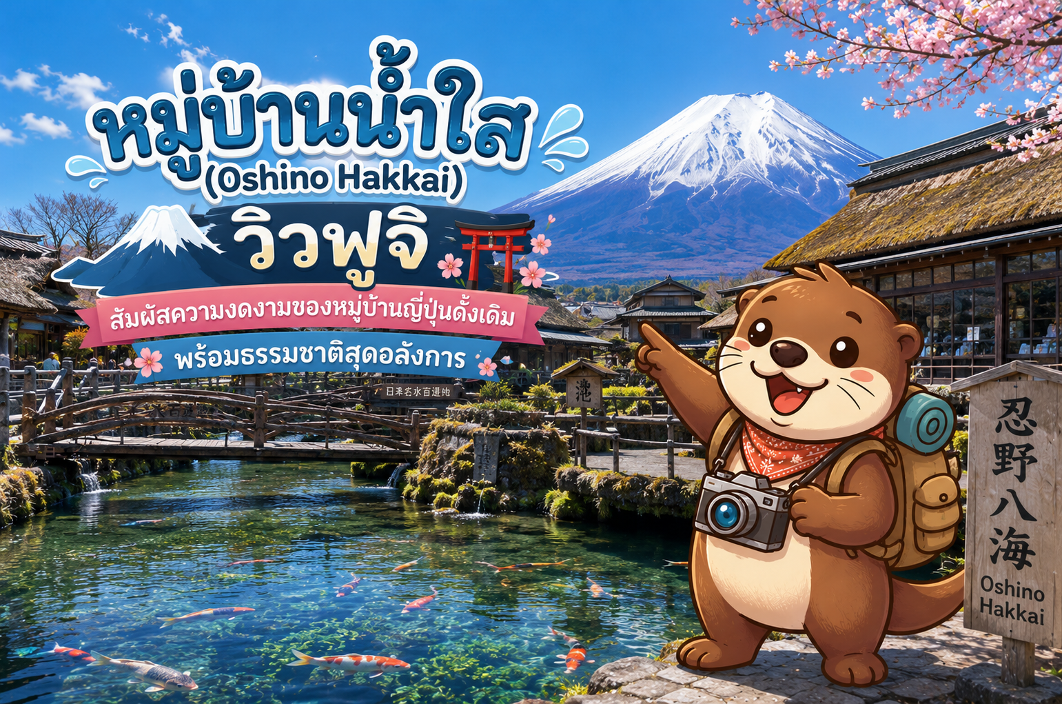 หมู่บ้านน้ำใส (Oshino Hakkai) เสน่ห์แห่งธรรมชาติใต้เงาภูเขาไฟฟูจิ