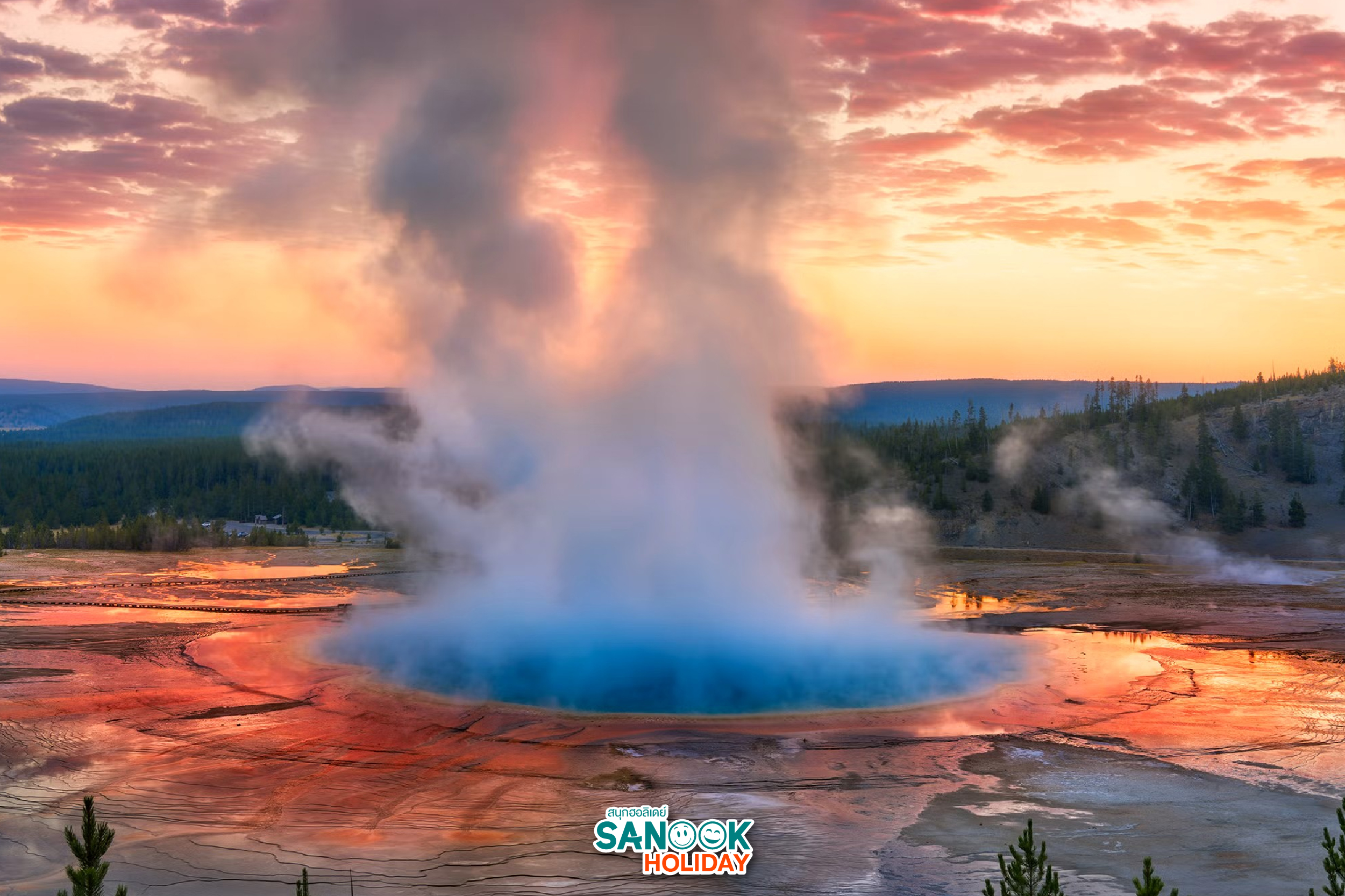 อุทยานแห่งชาติเยลโลว์สโตน Yellowstone National Park อเมริกา